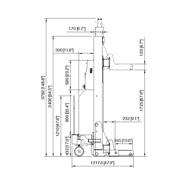 Комплект мобильных колонн (4 х 7,5 т), беспроводная связь, OMER, MCO 7,5 T 200380