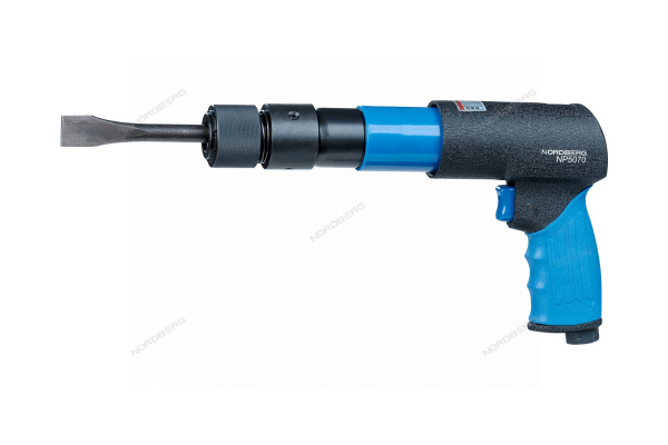 Пневмозубило 250 мм, с комплектом насадок и быстросъемным держателем np5070