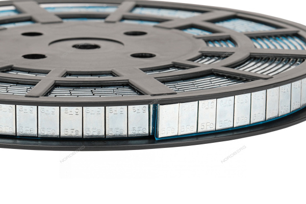 Грузики самоклеящиеся (1000х5 г) Fe квадратные на бобине w5fs4-1000