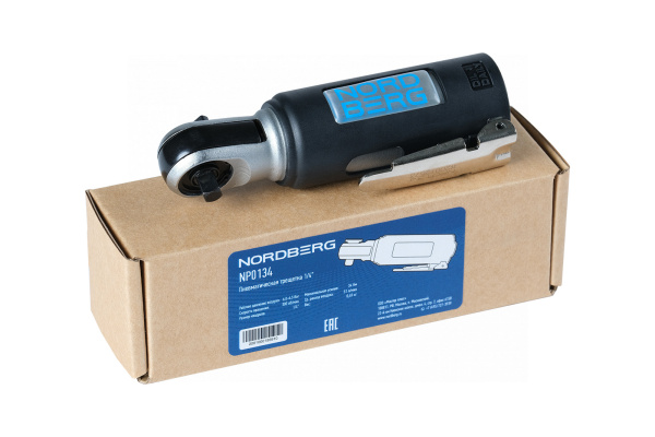 Пневмотрещотка 1/4inch (Дюйм) укороченная nordberg np0134