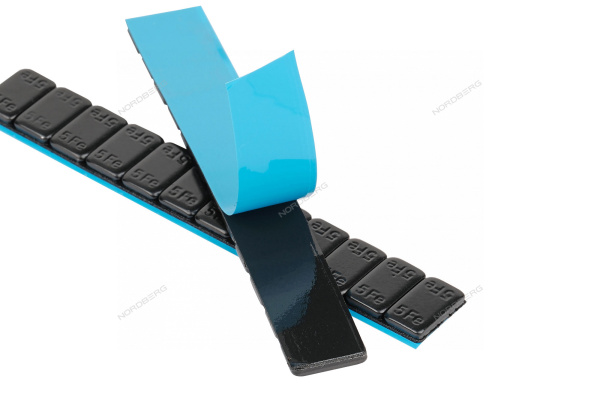 Грузики самоклеящиеся (12х5 г, L=14 см) Fe закругленные черные, 50 лент w5fr4b