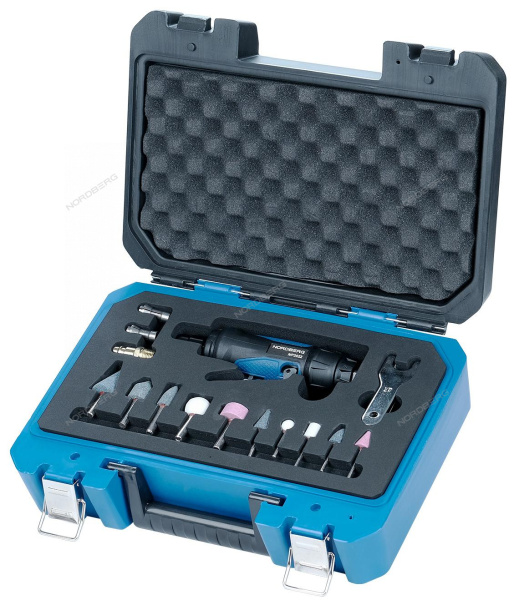 Пневмобормашинка с комплектом насадок nordberg np3022k