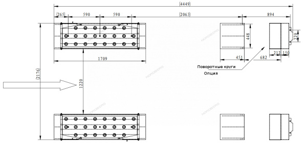 Трапы напольные для стенда сход-развала 4045