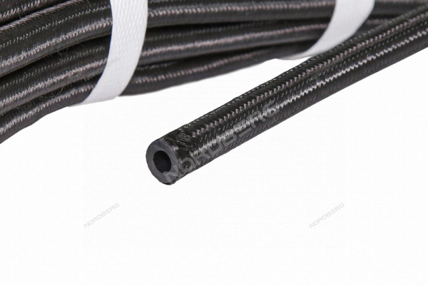 Шланг топливный резиновый в оплетке 6 мм, 1 м h0611nbr-br