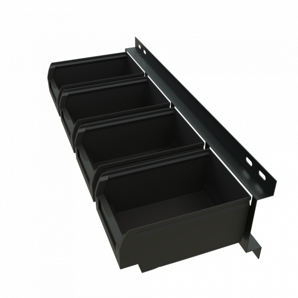 Держатель GAROPT для лотков 4шт (лотки в комплекте), крепление на инструментальную тележку или перфорированную панель gtppd10