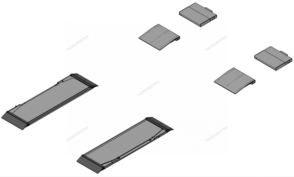 Трапы напольные для стенда сход-развала 4045