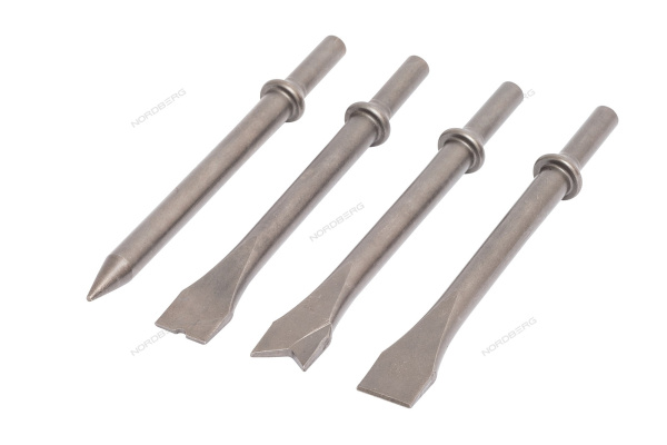 Пневматическое зубило 190 мм с комплектом насадок nordberg np5066