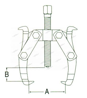 Съемник подшипников 100 мм 2-х захватный king tony 7962-04