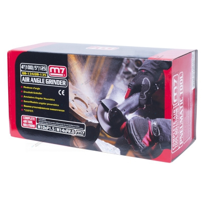 Пневмошлифмашина угловая, Ø 125 мм, 11 000 об/мин, с рычажным выключателем mighty seven qb-135