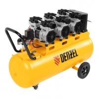 Компрессор безмаслянный малошумный DLS 2250/100, 2250 Вт, 3х750, 100 л, 410 л/мин блок упр// Denzel 58029