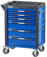 Тележка инструментальная, 6 выдвижных ящиков, с системой защиты от опрокидывания, синяя t6p(b)