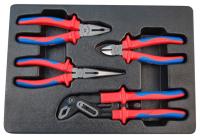 KING TONY Набор диэлектрических пассатижей и бокорезов, ложемент, 4 предмета 9-40604gp