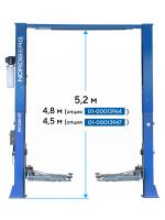 Подъемник двухстоечный 6 т HIGH, верхняя синхронизация, 380 В, синий n4122h1e-6b_380