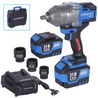 Гайковерт аккумуляторный, 1/2inch (Дюйм), 21 В, 1500 Нм, 2 аккумулятора 6 A и зарядное устройство, в кейсе ne806k-1/2