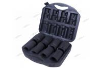 Набор глубоких торцевых головок 1inch (Дюйм)inch (Дюйм), шестигранные, 24-41 мм, для мультипликатора,8 предметов 100-68008c