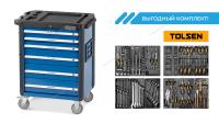 Тележка NORDBERG 6 выдвижных ящиков с набором инструментов TOLSEN BOXER, 157 предметов t6n(b)+tt85415-157