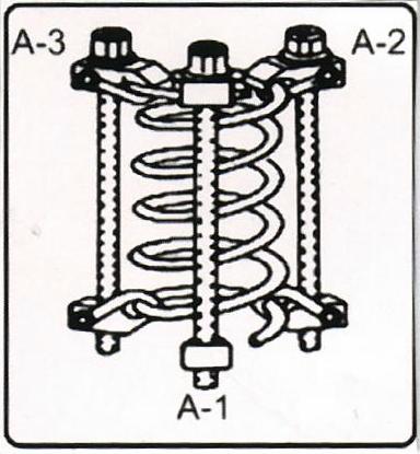 KA-4014К комплект съемников пружин 3шт 300 мм ka-4014к