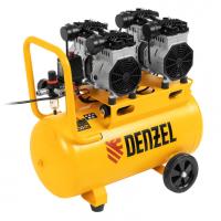 Компрессор безмаслянный малошумный DLS 2200/50, 2200 Вт, 2х1100, 50 л, 380 л/мин// Denzel 58031