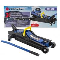 Домкрат подкатной гидравлический 3 т низкопрофильный с воротком и LEDподсветкой (h min85мм,h max385мм)в коробке f-t825021в коробке