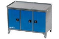 Верстак слесарный трехтумбовый, 3 синие створки nw303 7012/5005