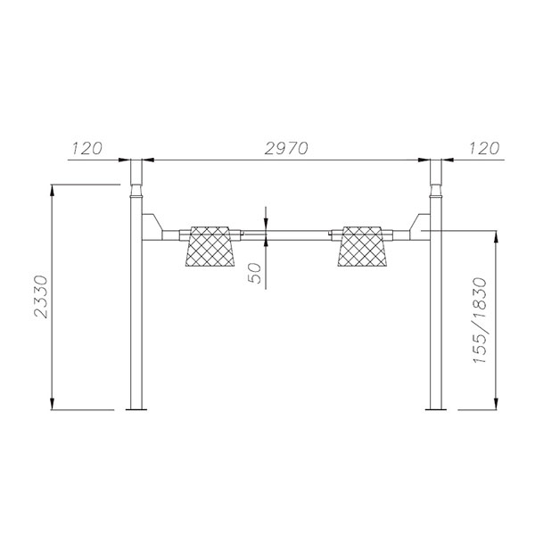Подъёмник четырёхстоечный 5 т под сход-развал, APAC, 1526BL5 141429
