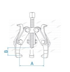 Съемник подшипников 300 мм 3-х захватный king tony 7963-12