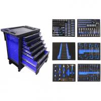 Тележка с набором инструментовCr-V 248пр,(синяя)с пластиковой защитой корпуса+2боковые перфорации460х770х980(полки:65х400х530-5шт,140х400х530мм-2шт) f-1141217ab