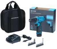 Шуруповерт аккумуляторный, макс. Ø сверла 10 мм, 12 В, 30 Нм, с 1 аккумулятором и зарядным устройством ne103k