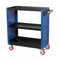 Тележка инструментальная 3 полочная с двумя перфорациями(795х415х40мм-2полки,795х415х80мм-1полка,800х420-2 перфорации,940х420х800-габариты,10крючков) rf-1141323