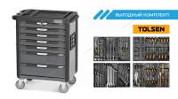 Тележка NORDBERG 7 выдвижных ящиков с набором инструментов TOLSEN BOXER, 157 предметов t7n(g)+tt85415-157