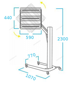Сушка инфракрасная коротковолновая, 4 элемента if14