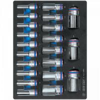 Набор глубоких торцевых головок 1/2inch (Дюйм)inch (Дюйм), двенадцатигранные, 8-36 мм, ложемент, 21 предмет 9-4221mrv