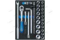 Набор торцевых головок 1/2inch (Дюйм)inch (Дюйм) с принадлежностями, ложемент, 27 предметов 9-4527mrv02