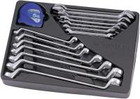 KING TONY Набор накидных и рожковых ключей, рулетка, ложемент, 15 предметов 9-90315mr