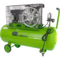 Компрессор воздушный КР-2200/100, 2,2 кВт, 350 л/мин, 100 л, ременной привод, масляный// Сибртех 58042