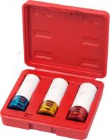 Набор ударных глубоких шестигранных головок 1/2inch (Дюйм) 17, 19, 21 мм, пластиковое покрытие, кейс, 3 предмета 006-43c