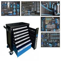 Тележка инструментальная 7-и полочная с набором инструментов 274пр и дополнительной боковой секцией 810х480х850мм f-55300