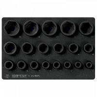 Набор ударных торцевых головок 1/2inch (Дюйм)inch (Дюйм), шестигранные, 10-36 мм, ложемент, 19 предметов 9-4429mpv