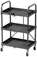 Тележка инструментальная, 3 пластиковые полки, складная t14