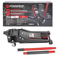 Домкрат подкатной гидравлический двухпоршневой 3т низкопрофильный с прорезиненной накладкой на рукоятке (h min 75мм, h max 510мм) f-t830018(ds)