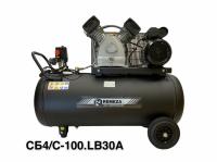 Компрессор поршневой 100.LB30A REMEZA (Белоруссия): 420 л/мин., 10 бар, ресивер 100 л., 2,2 кВт, 220В, габариты без упак. 1150х490х850 мм, 92 кг. сб4/с-100.lb30a