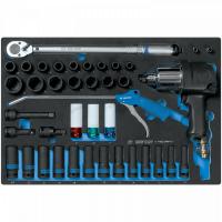 Набор пневмоинструмента 1/2inch (Дюйм)inch (Дюйм) с принадлежностями, ложемент, 41 предмет 9-44803ampv01