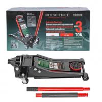 Домкрат подкатнойгидравлический двухпоршневой 3т низкопрофильный с прорезиненной накладкой на рукоятке (h min 75мм, h max 510мм) rf-t830018(ds)(new)