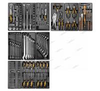 Набор инструментов inch (Дюйм)BOXERinch (Дюйм) для тележки, 12 ложементов, 157 предметов tt85415-157