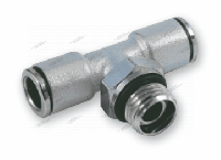 разъем цанговый т-образный с уплотнением вращающийся m1/4inch (Дюйм) 8мм b187/7