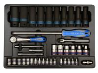 Набор ударных головок 1/2 и1/4 с принадлежностями, 40 предметов king tony 9-7540mr