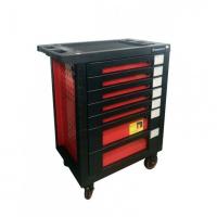 Тележка с набором инструментов220пр(черно-красная)и пластиковой защитой корпуса+2боковые перфорации460х770х980(полки:65х400х530-5шт,140х400х530мм-2шт) mt-1141217ar