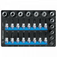Набор торцевых насадок и головок 1/2inch (Дюйм)inch (Дюйм)&3/8inch (Дюйм)inch (Дюйм), TORX, HEX, Е6-Е20, ложемент, 28 предметов 9-7128prv