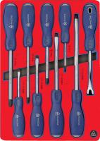 Набор отвёрток силовых, ложемент, 9 предметов мастак 5-4009d