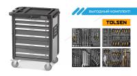 Тележка NORDBERG 6 выдвижных ящиков с набором инструментов TOLSEN BOXER, 157 предметов t6n(g)+tt85415-157